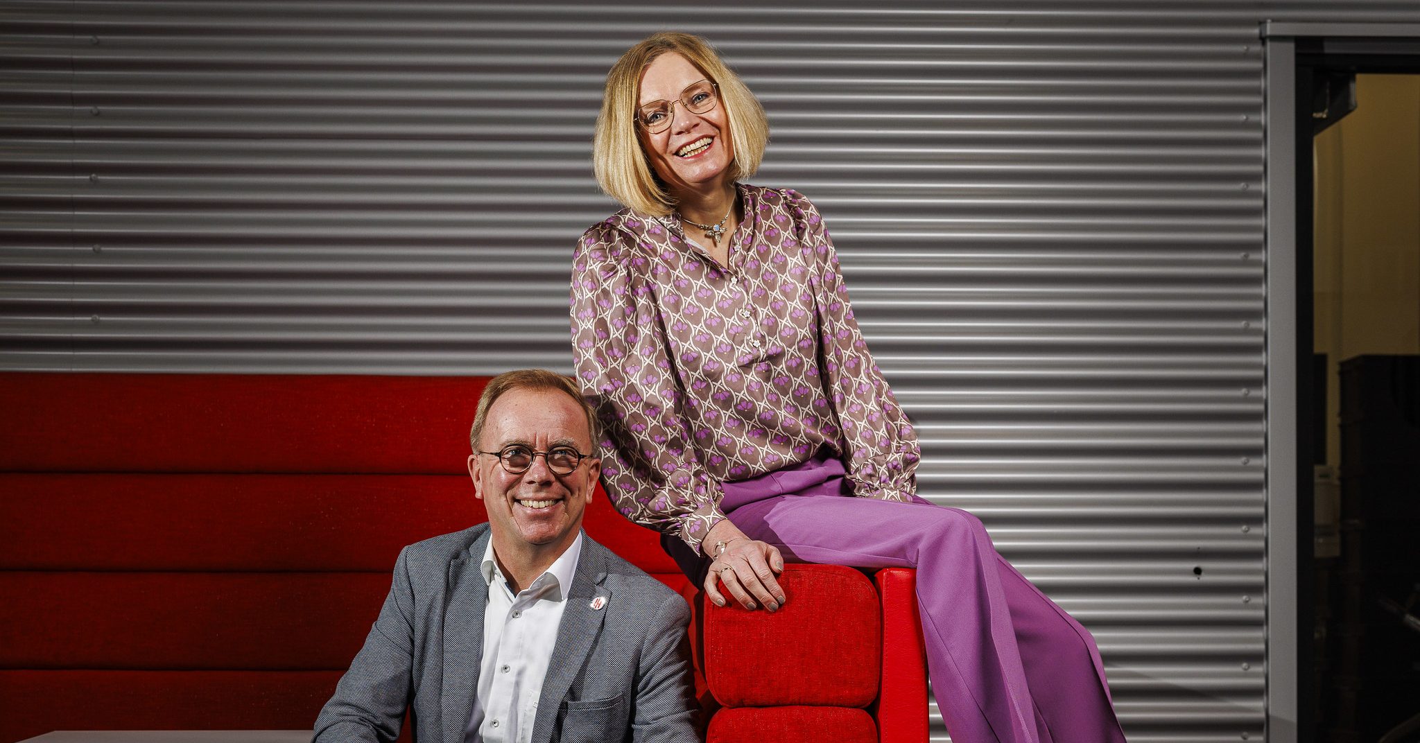 Petra Mouthaan. Programmamanager Maakindustrie Midpoint Brabant, en Loet Pessers, Programmamanager Human Capital.